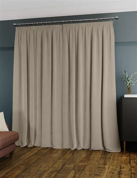 velvet pencil pleat thermal curtains